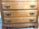 3 Piece Vintage Flanders Bedroom Set- Bed(bedding Not Included), Low Dresser With Mirror And Tall Dresser