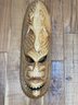 Nearly 2 Foot Long Hand Carved Wooden Tribal Wall Hanging Mask