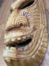 Nearly 2 Foot Long Hand Carved Wooden Tribal Wall Hanging Mask