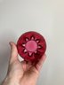3 Beautiful Cranberry Antique Glass Pieces Featuring Fenton Cranberry Pink Opalescent Hobnail Lamp
