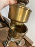 Wonderful Antique Brass Oil Lamp With Nouveau Era Details