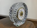 French Made Cristal DArques Lead Crystal Desk Clock