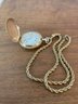 Beautiful Ornate Gold Overlay Waltham Pocket Watch With Gold Braided Chain