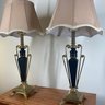Pair Of Vintage Elegant Brass Lamps
