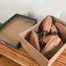 Box Of Wooden Shoe Stretchers