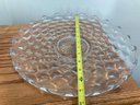 4 Decorative Glass Serving Platters