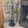 Metal Fireplace Tools With Rack