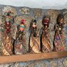 Collection Of 5 Tall Handmade Indonesian Puppets From The Early 1980s