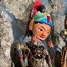 Collection Of 5 Tall Handmade Indonesian Puppets From The Early 1980s