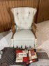 Vintage Rocker Recliner With Two Hand Made Blankets And 2 Handmade Pillows