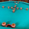 Really Cool Brunswick 3 In 1 Entertainment Table, With Bumper Pool, Poker Table, & Flat Top With Cues & Chalk
