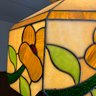 Nice Big Vintage Hanging Stained Glass Lamp