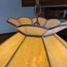 Nice Big Vintage Hanging Stained Glass Lamp