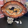Kangaroo Plate, Koala Figurine & 2 Ceramic Worms