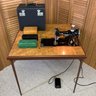 Vintage Singer Featherweight 3-110 Sewing Machine (Table Sold Separate )Pedal, Accessories,& Case (See Photos)
