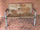 Wood & Metal Front Porch Bench