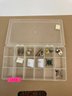 Plastic Organizer With Assorted Earrings & Pendants