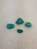 4 Polished Turquoise Stones- See Photos- 1 Blue Polished Stone & 3 Actual Turquoise