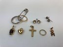 Group Of Petite Jewelry - Small Charms, Rings, Earrings