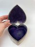Vintage Monogrammed Stieff Sterling 451 Heart Shaped Box With Lid