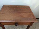 Vintage Wood Side Table With Drawer
