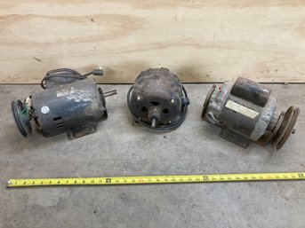 3 Vintage Electric Motors - Unknown Working Condition