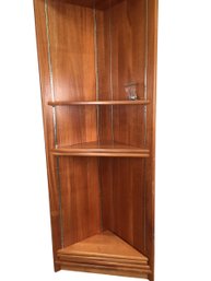 Tall Mahogany Corner Cabinet With 6 Adjustable Shelves