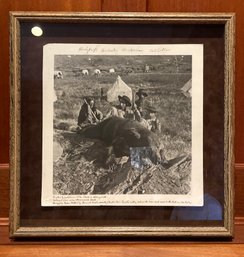 ORIGINAL Enlagrment From 4X4 Stereograph Of Arikara Indian Scout Bloody Knife, Custer And Captain Ludlow 1874