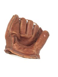 Broken- In Vintage Leather Baseball Glove