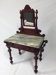 Cute Doll Size Victorian Wood Vanity- Doll Furniture