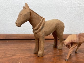 Small Wooden Horse Figurines