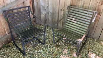 Set Of Black Outdoor Patio Chairs