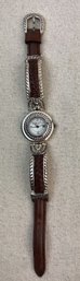 Women's Brighton Watch With Leather And Silver Band