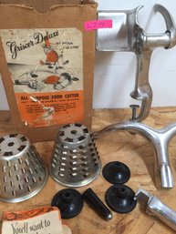 Handy Vintage Griscer Deluxe Purpose Food Cutter In Original Box