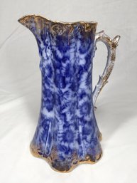 Antique Warwick 'Wild Rose' Blue Floral Coffee Pitcher Without Lid