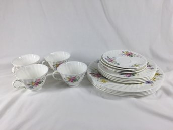 Vintage Floral Cups & Assorted Sized Plates/saucers