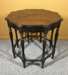 Antique Octagon Ornate End Table