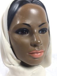 Vintage Marwal Chalk Bust Of Woman With Head Scarf
