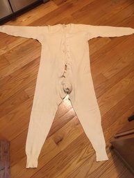 Old Fashioned Button Down Long Johns- Set Of 2 - Overall Good Condition