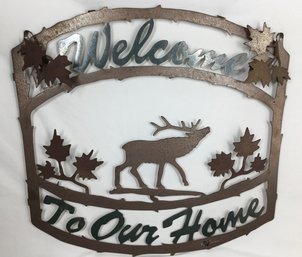 Cut Out Metal Welcome Sign