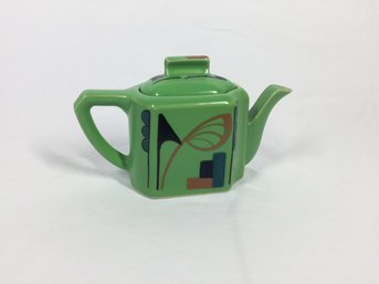 Vintage Japanese Made Green Detailed Tea Pot