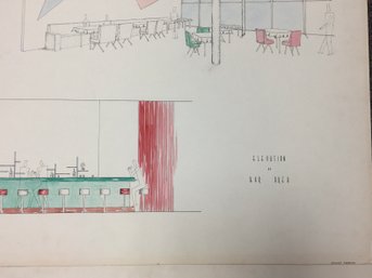 1950s Architectural Drawings By Robert Thompson (3 Drawings)