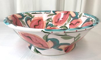 Fabulous Fort Collins Artist Diane Findley Painted Bowl- Signed On The Bottom