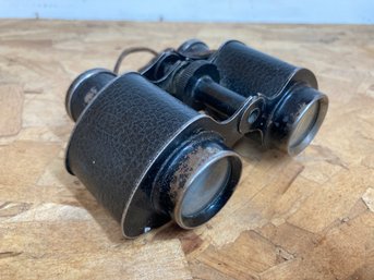 Antique Binoculars With Leather Strap