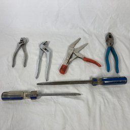 Lot Of Assorted Screw Drivers And Tools