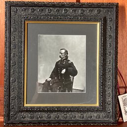 Framed Photo Of General George Custer Developed From The Original Matthew Brady Negative Number 44