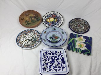 Collection Of Hand Painted Decorative Plates