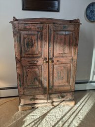 Distressed Rustic Pink Cabinet *Please Note Pick Up For This Item At Separate Location