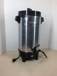 Stainless Coffee Maker- See Photos For Condition- Small Crack On Lid