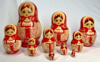 Authentic Hand-painted Russian Nesting Dolls